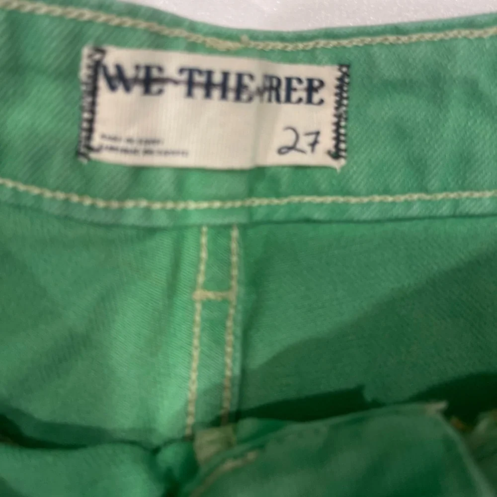 Free People The Pacifica High Rise Slim Straight Leg Jeans in Kelly Green.Sz 27